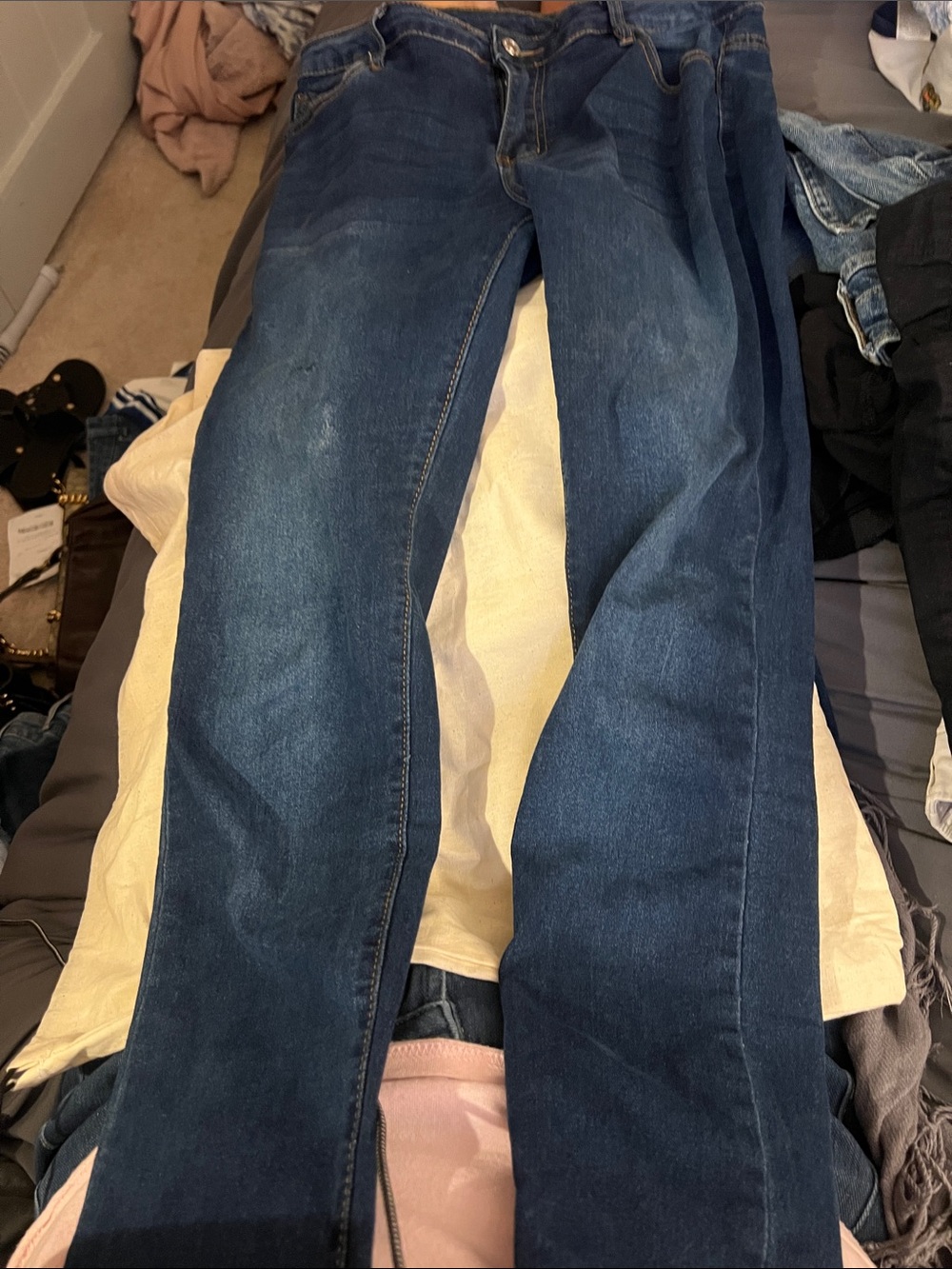 Dark Blue Women's skinny Stretch Denim Jeans